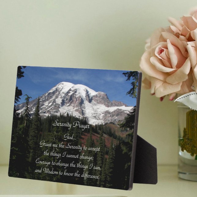 Inspirational Serenity Prayer Mount Rainier Plaque (In Situ)