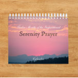 Inspirational Serenity Prayer Nature and Landscape Calendar<br><div class="desc">Small size,  month by month wall calendar featuring the inspirational words of the Serenity Prayer accompanied by photo images of nature and landscapes. Select your calendar year. Makes a thoughtful gift for family and friends!</div>