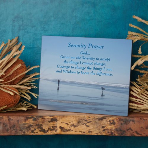Inspirational Serenity Prayer Ocean Beach Plaque