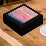Inspirational Serenity Prayer Pink Sunset Gift Box<br><div class="desc">Store trinkets,  jewelry and other small keepsakes in this wooden gift box with ceramic tile featuring the photo image of a dramatic,  pink sunset behind a mountain range along with the inspirational words of the Serenity Prayer. Select your gift box size and color.</div>