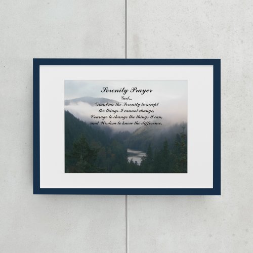 Inspirational Serenity Prayer River Valley Poster