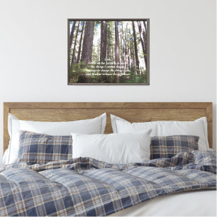 Inspirational Serenity Prayer Sunlit Forest Canvas Print