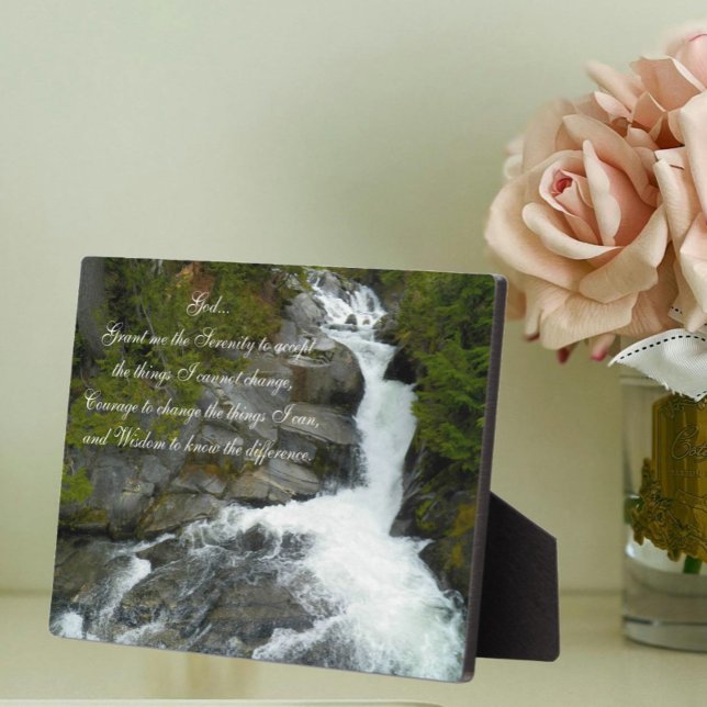 Inspirational Serenity Prayer Waterfall Plaque (In Situ)