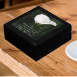 Inspirational Serenity Prayer White Calla Lily Gift Box<br><div class="desc">Store trinkets, jewelry and other small keepsakes in this wooden gift box with ceramic tile that features the photo image of an elegant, white Calla Lily flower and green foliage accompanied by the inspirational words of the Serenity Prayer. Select your gift box size and wood color. Makes a thoughtful gift...</div>