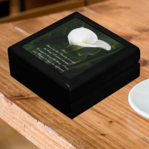 Inspirational Serenity Prayer White Calla Lily Gift Box