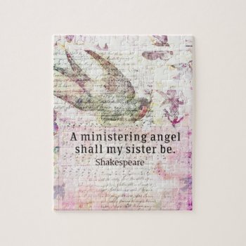 Inspirational Shakespeare Sister Quote Jigsaw Puzzle by shakespearequotes at Zazzle