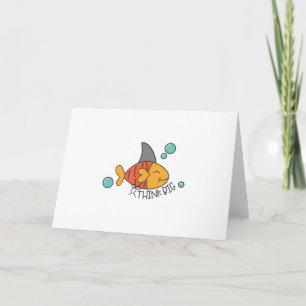 Inspirational Shark Goldfish Folded Greeting Card