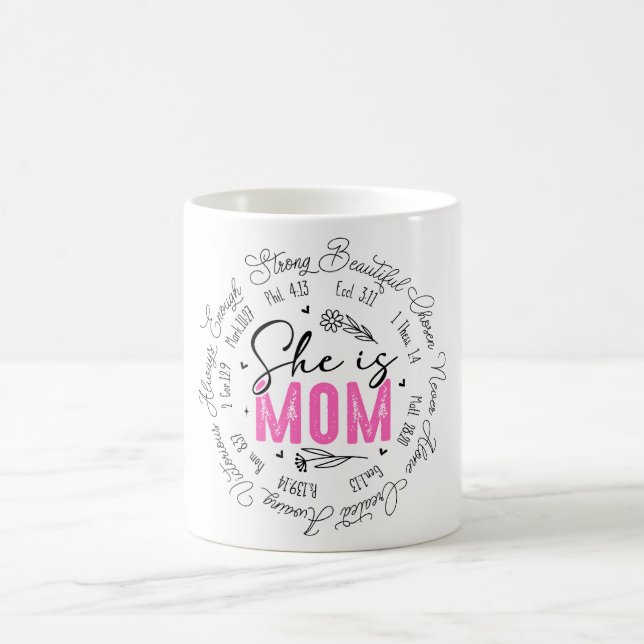 Inspirational She Is Mom Loved Coffee Mug (Center)