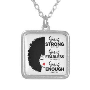 Inspirational She Is Necklace