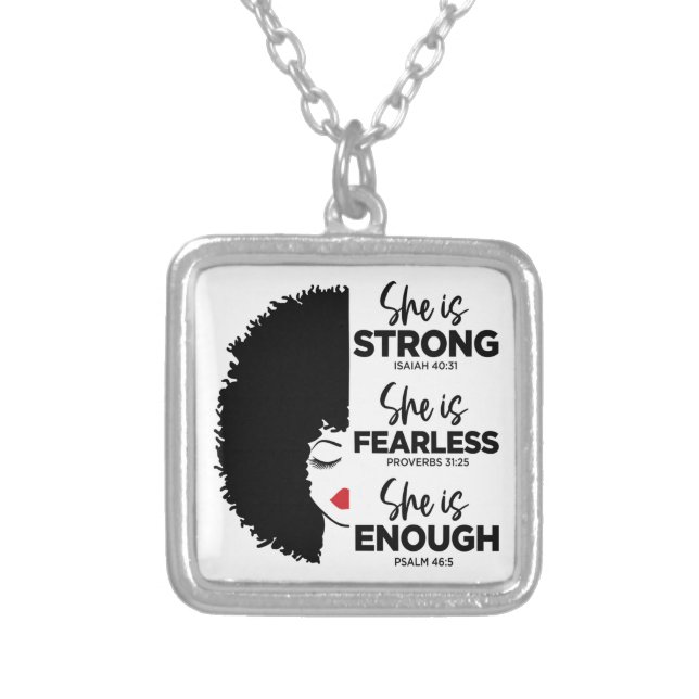 Inspirational She Is Necklace (Front)
