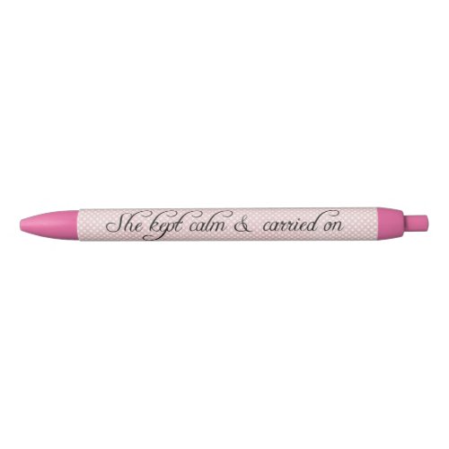 Inspirational She Quote Black Ink Pen