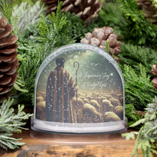 Inspirational Shepherd Flock Snow Globe (Winter)