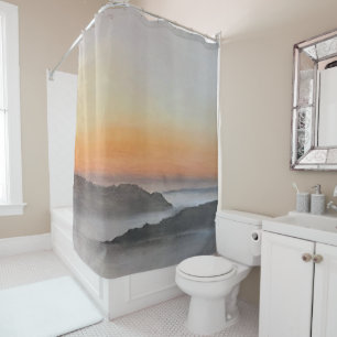Inspirational Shower Curtain   Ice Storm Sunrise