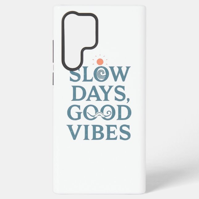Inspirational Simple Living and Good Vibes Samsung Galaxy Case (Back)