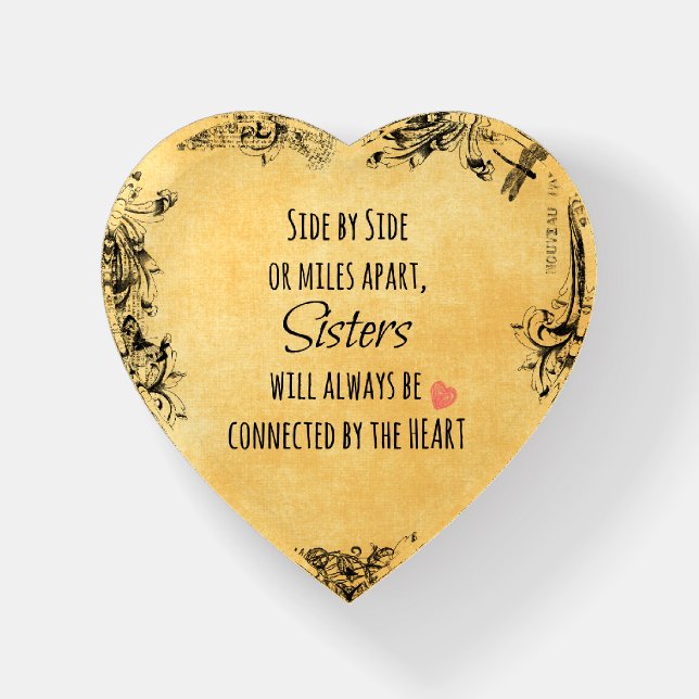 Inspirational Sister Quote Paperweight (Front)