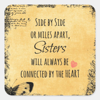Inspirational Sister Quote Square Sticker