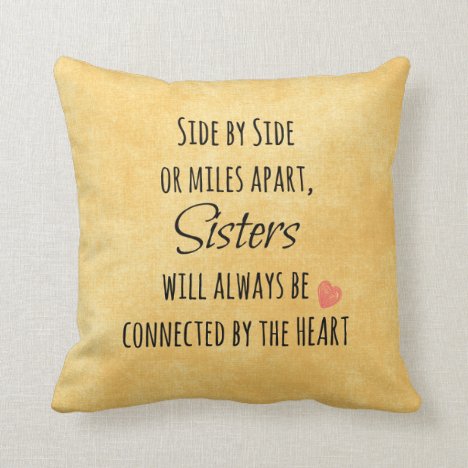 Inspirational Sister Quote Throw Pillow