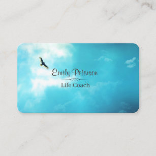 Inspirational Soaring Hawk in the Sky Business Card
