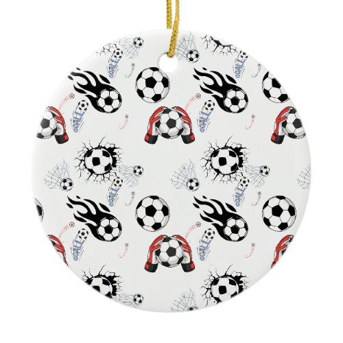 Inspirational Soccer Goalkeeper Ceramic Ornament