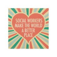 Inspirational Social Work Quote Heart Sunburst