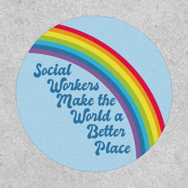Inspirational Social Work Rainbow Patch (Front)