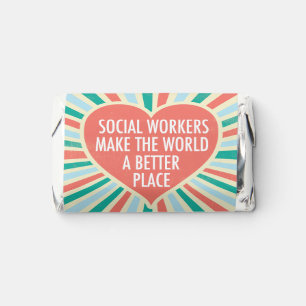 Inspirational Social Worker Heart Quote Hershey's Miniatures