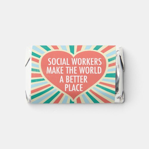 Inspirational Social Worker Heart Quote Hersheys Miniatures