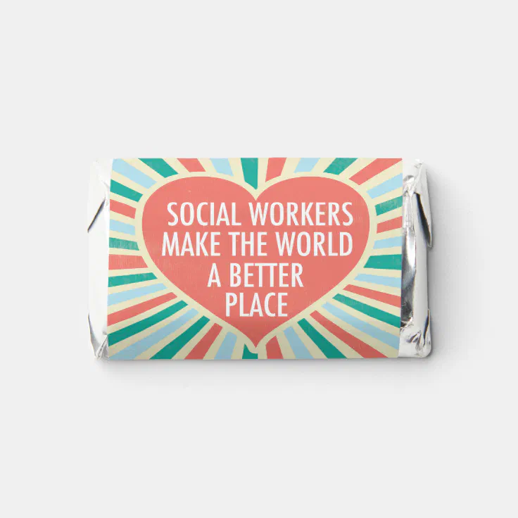 Inspirational Social Worker Heart Quote Hersheys Miniatures Zazzle