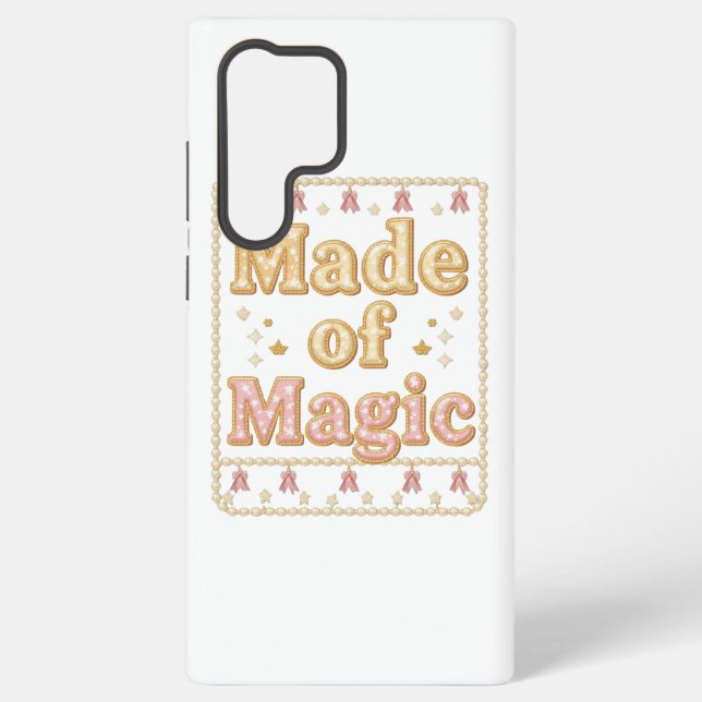 Inspirational Sparkly "Made of Magic" Samsung Galaxy Case (Back)