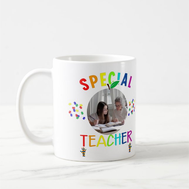 Inspirational Special Teacher Photo Coffee Mug (Left)