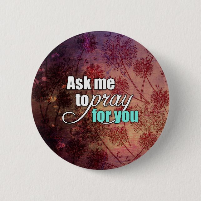 Inspirational Spiritual Christian Prayer Warrior Button (Front)