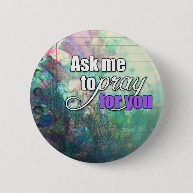 Inspirational Spiritual Christian Prayer Warrior Button (Front)