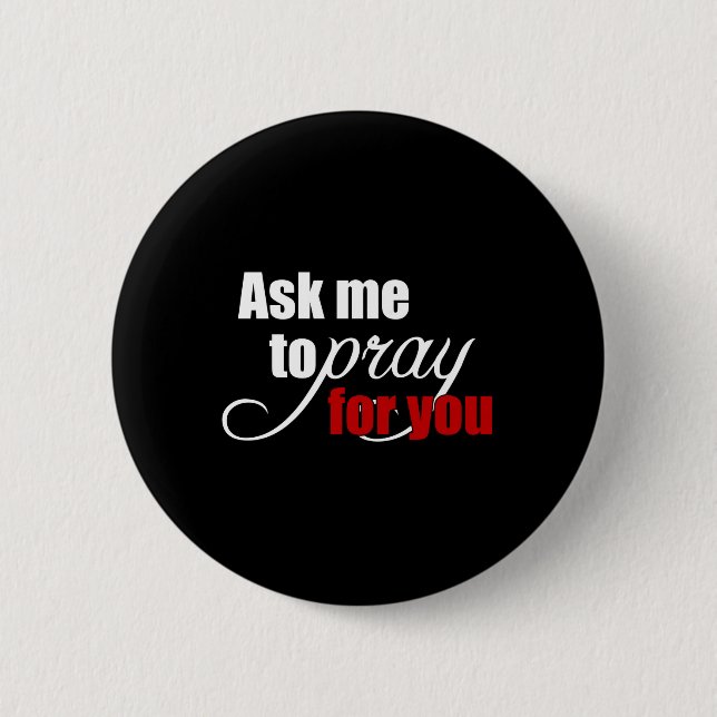 Inspirational Spiritual Christian Prayer Warrior Pinback Button (Front)