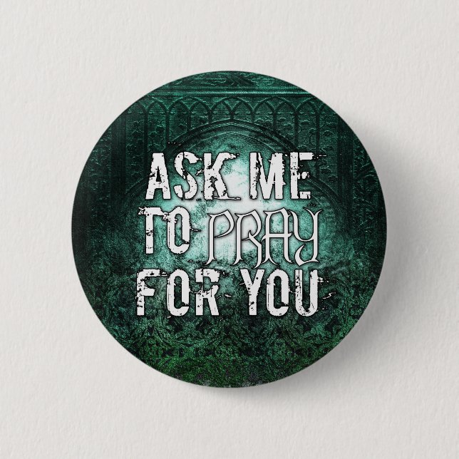 Inspirational Spiritual Christian Prayer Warrior Pinback Button (Front)