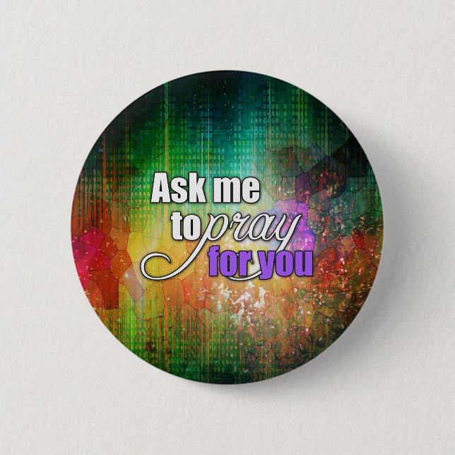 Inspirational Spiritual Christian Prayer Warrior Pinback Button (Front)