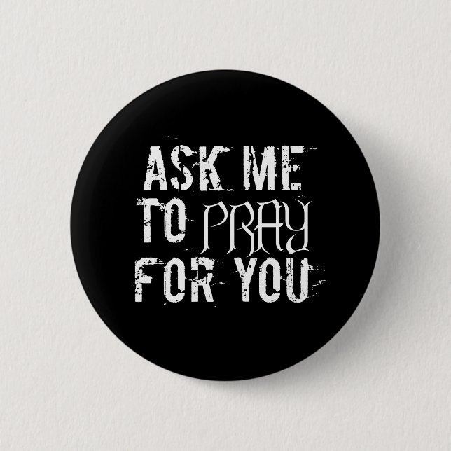 Inspirational Spiritual Christian Prayer Warrior Pinback Button (Front)