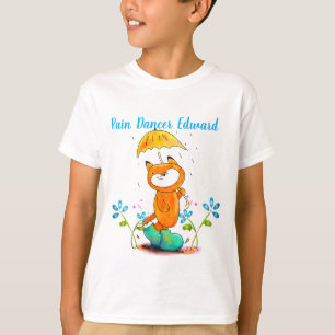 Inspirational Spring Fox with Umbrella T-Shirt