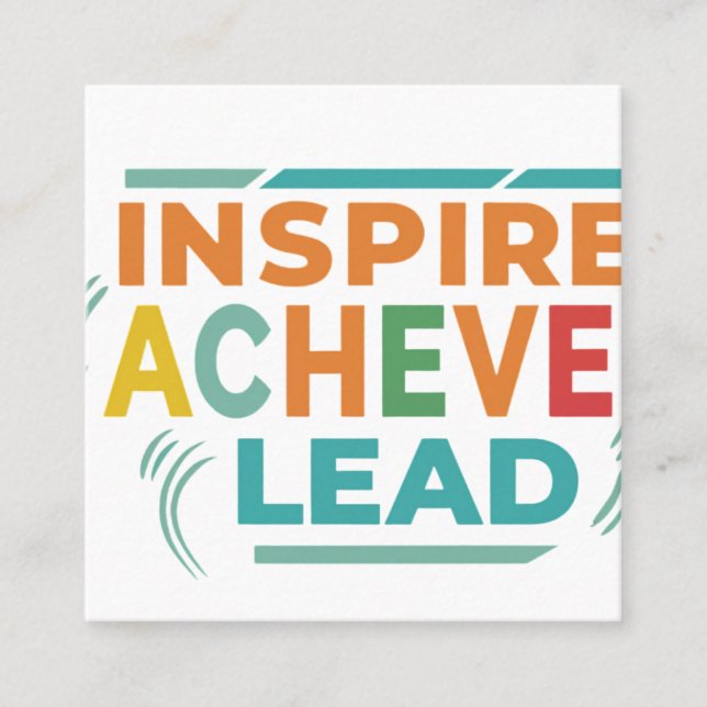 Inspirational Square Business Card (Front)
