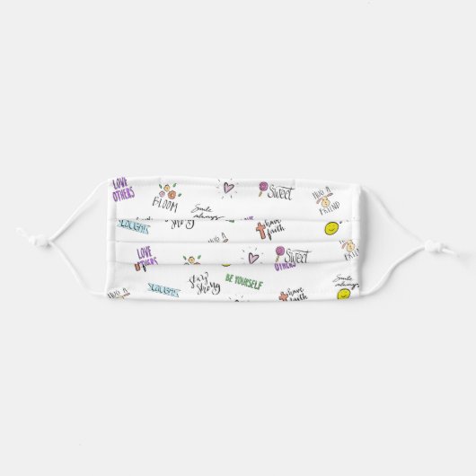 Inspirational Statement Disposable Face Mask (Front, Folded)