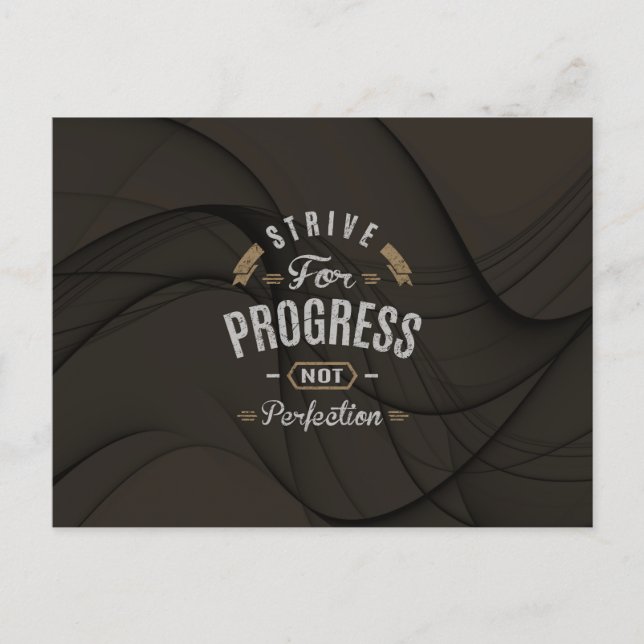 Inspirational - Strive for progress Postcard (Front)
