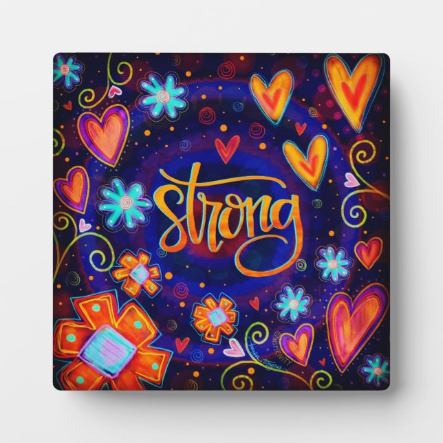 Inspirational Strong Modern Inspirivity Easel Plaque (Front)