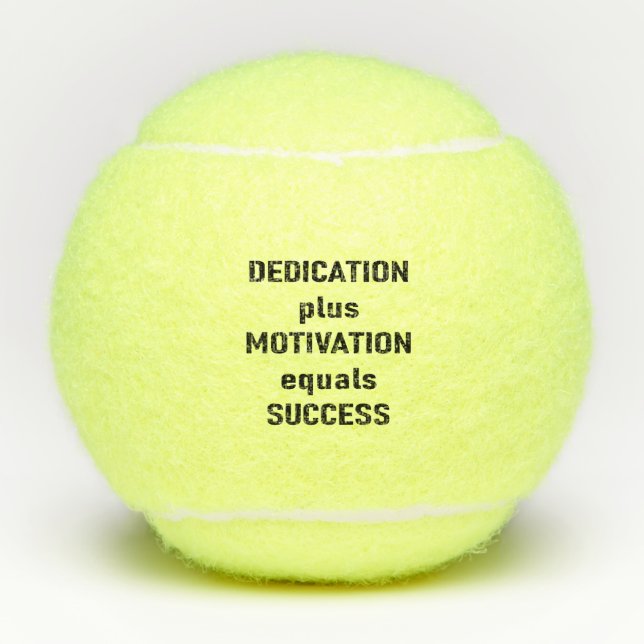 Inspirational Success Tennis Quote Balls (Front)