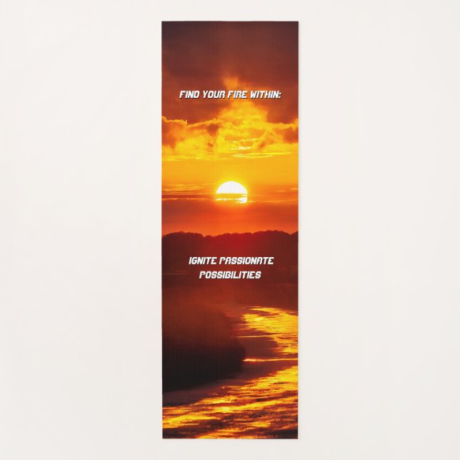 Inspirational Sun  Yoga Mat (Front)