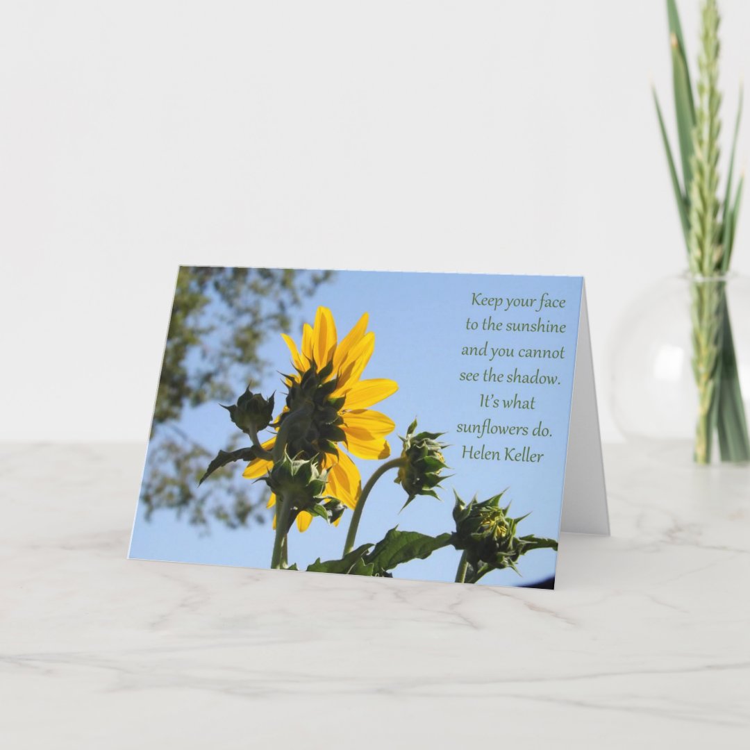 Inspirational Sunflower Card | Zazzle