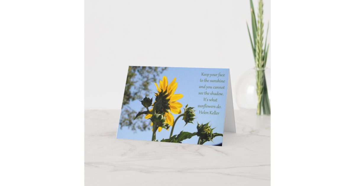 Inspirational Sunflower Card | Zazzle