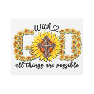 Inspirational Sunflower Sublimation/Scripture Metal Print