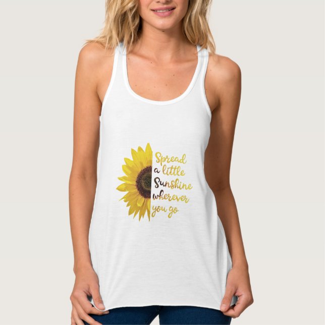 Inspirational Sunflower Tank Top (Front)