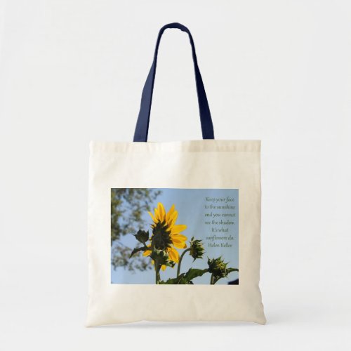 Inspirational Sunflower Tote Bag