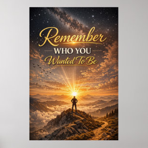 Inspirational Sunrise Mountain Poster