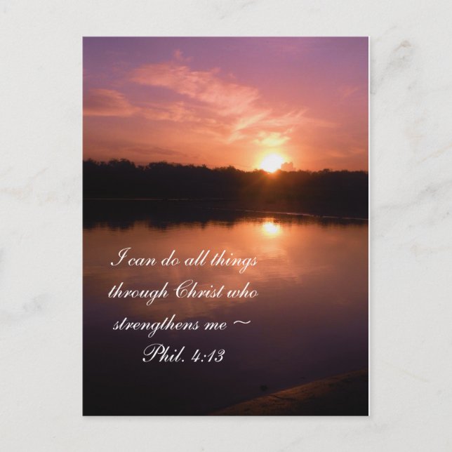 Inspirational Sunrise Postcard (Front)